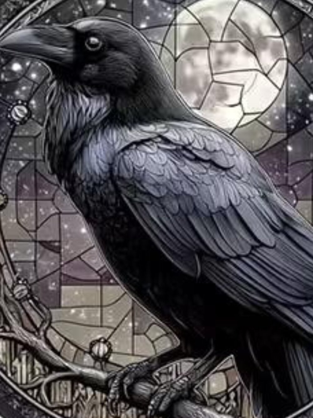 STAINED GLASS CROW BAG - Picture 4 of 4